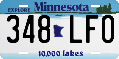 MN license plate 348LFO