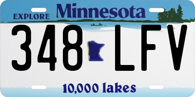 MN license plate 348LFV