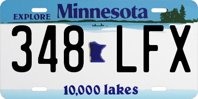MN license plate 348LFX