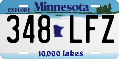 MN license plate 348LFZ