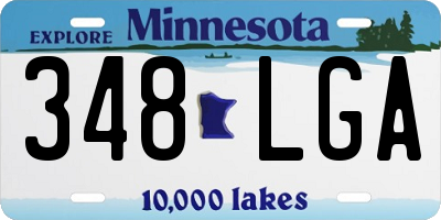 MN license plate 348LGA