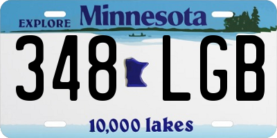 MN license plate 348LGB