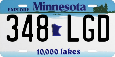 MN license plate 348LGD