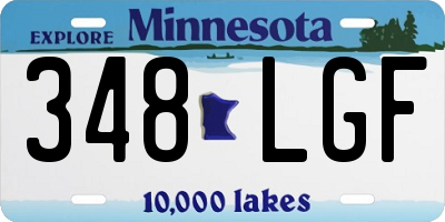MN license plate 348LGF