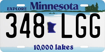 MN license plate 348LGG