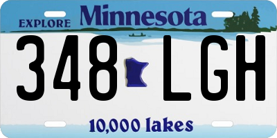 MN license plate 348LGH