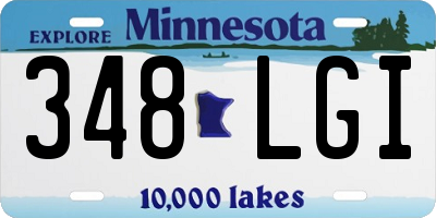 MN license plate 348LGI