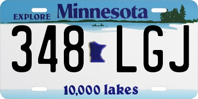MN license plate 348LGJ