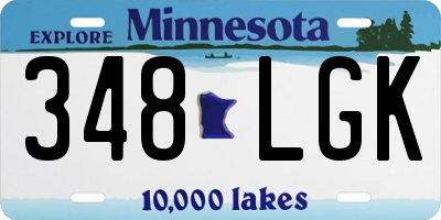 MN license plate 348LGK