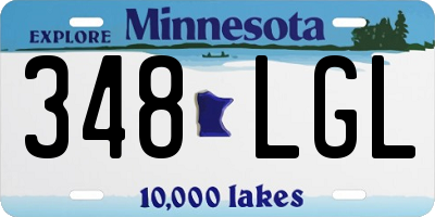 MN license plate 348LGL