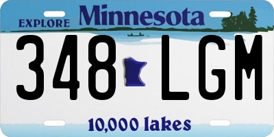 MN license plate 348LGM