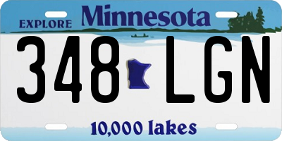 MN license plate 348LGN