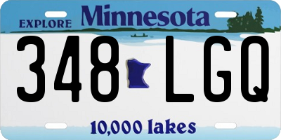 MN license plate 348LGQ