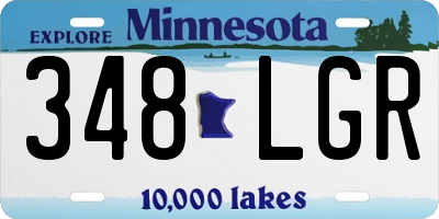 MN license plate 348LGR
