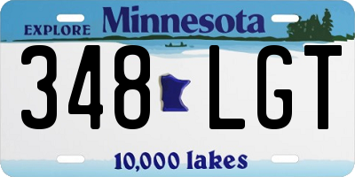 MN license plate 348LGT