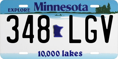 MN license plate 348LGV
