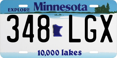MN license plate 348LGX