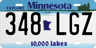 MN license plate 348LGZ