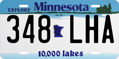 MN license plate 348LHA