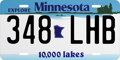 MN license plate 348LHB