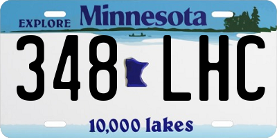 MN license plate 348LHC
