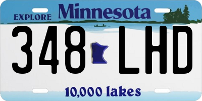 MN license plate 348LHD