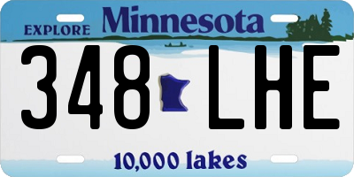 MN license plate 348LHE