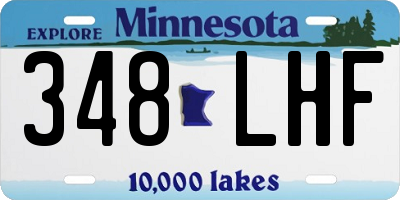 MN license plate 348LHF