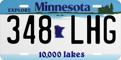 MN license plate 348LHG