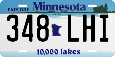 MN license plate 348LHI