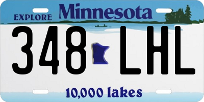 MN license plate 348LHL