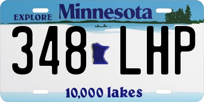 MN license plate 348LHP