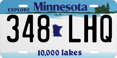 MN license plate 348LHQ