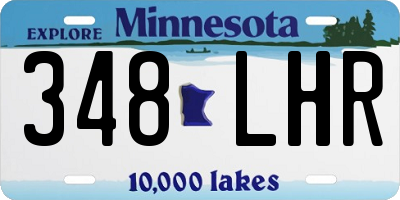 MN license plate 348LHR
