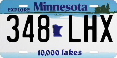 MN license plate 348LHX