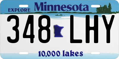 MN license plate 348LHY