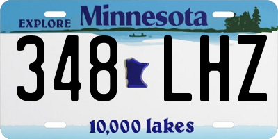MN license plate 348LHZ