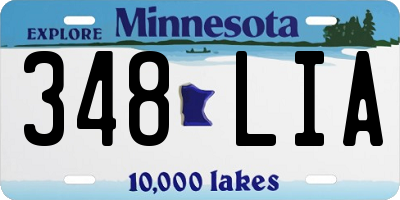MN license plate 348LIA