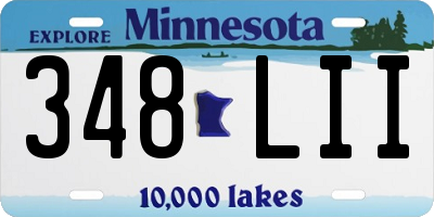 MN license plate 348LII