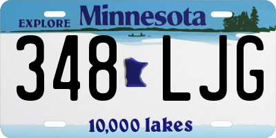 MN license plate 348LJG