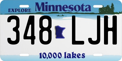 MN license plate 348LJH