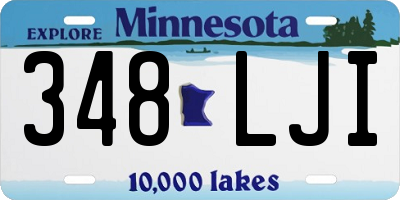 MN license plate 348LJI