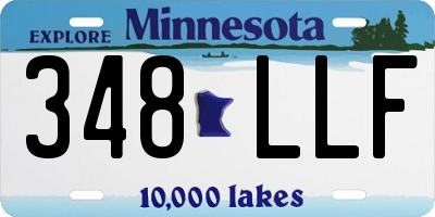 MN license plate 348LLF