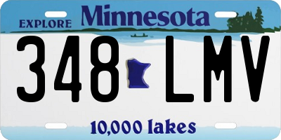 MN license plate 348LMV