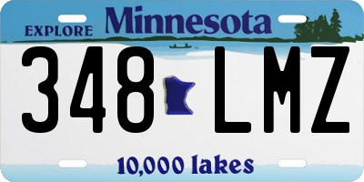 MN license plate 348LMZ