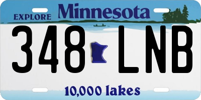 MN license plate 348LNB