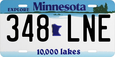 MN license plate 348LNE