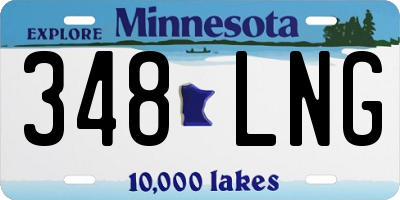 MN license plate 348LNG
