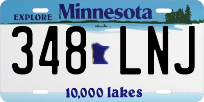 MN license plate 348LNJ