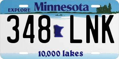 MN license plate 348LNK
